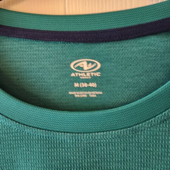 Athletic Works Men's Breathable Jacquard Tee Size Medium, Green - Picture 3 of 9